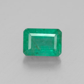 Smeraldo naturale verde da 1,27 ct, taglio smeraldo, SI-I1