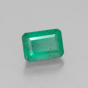 Smeraldo naturale verde da 1,27 ct, taglio smeraldo, SI-I1