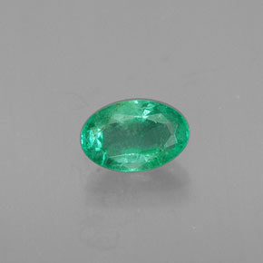 Smeraldo naturale verde da 0,42 ct, taglio ovale, SI-I1