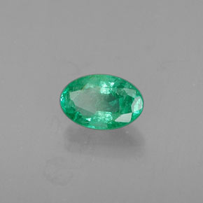 Smeraldo naturale verde da 0,42 ct, taglio ovale, SI-I1