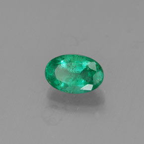 Smeraldo naturale verde da 0,49 ct, taglio ovale, SI