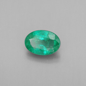 Smeraldo naturale verde da 0,35 ct, taglio ovale, SI