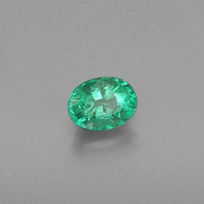 Smeraldo naturale verde da 0,48 ct, taglio ovale, SI