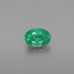 Smeraldo naturale verde da 0,39 ct, taglio ovale, SI-I1