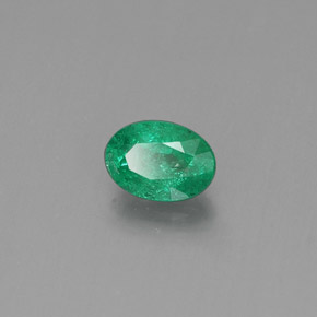 Smeraldo naturale verde da 0,39 ct, taglio ovale, SI-I1
