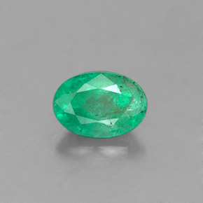 Smeraldo naturale verde da 0,41 ct, taglio ovale, SI-I1