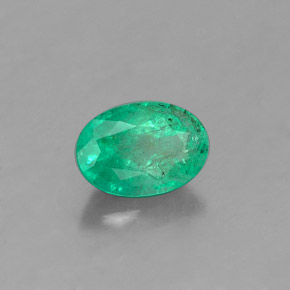 Smeraldo naturale verde da 0,41 ct, taglio ovale, SI-I1