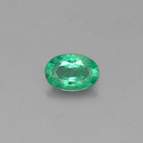 Smeraldo naturale verde da 0,32 ct, taglio ovale, SI-I1