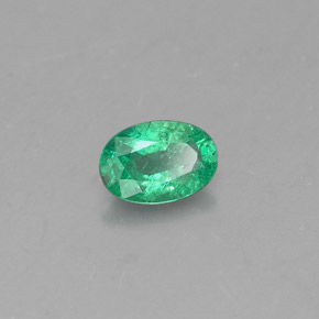 Smeraldo naturale verde da 0,32 ct, taglio ovale, SI-I1