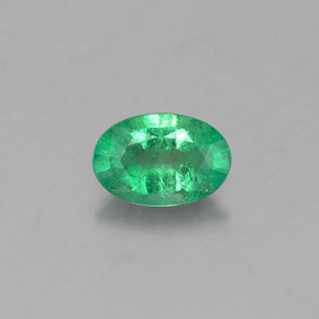 Smeraldo naturale verde da 0,38 ct, taglio ovale, SI-I1