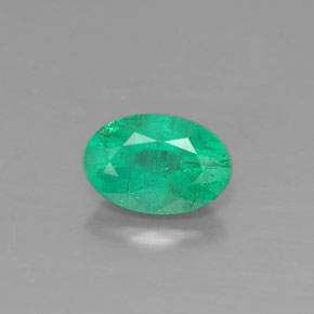 Smeraldo naturale verde da 0,42 ct, taglio ovale, SI