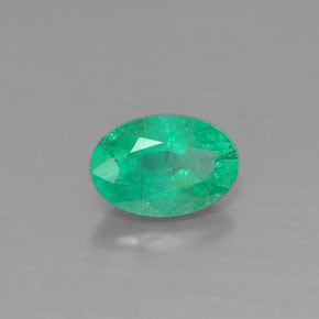 Smeraldo naturale verde da 0,42 ct, taglio ovale, SI