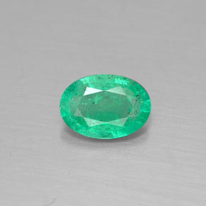 Smeraldo naturale verde da 0,31 ct, taglio ovale, SI