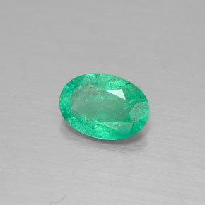 Smeraldo naturale verde da 0,31 ct, taglio ovale, SI