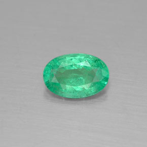 Smeraldo naturale verde da 0,33 ct, taglio ovale, SI