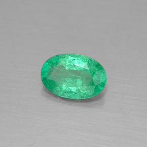 Smeraldo naturale verde da 0,33 ct, taglio ovale, SI