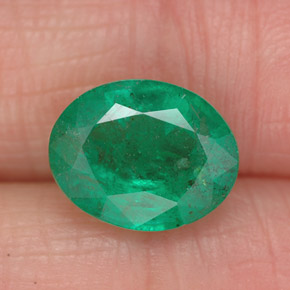Smeraldo naturale verde da 2,68 ct, taglio ovale, SI