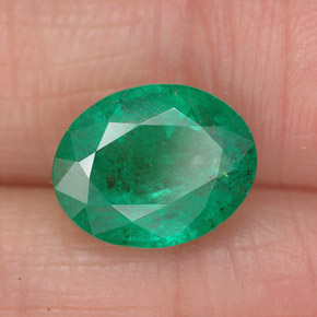 Smeraldo naturale verde da 2,68 ct, taglio ovale, SI