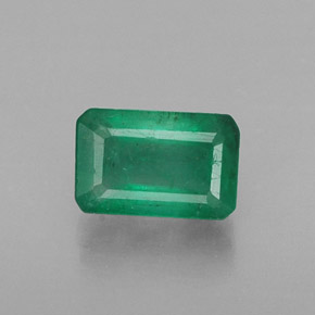 Smeraldo naturale verde da 0,61 ct, taglio smeraldo, SI-I1