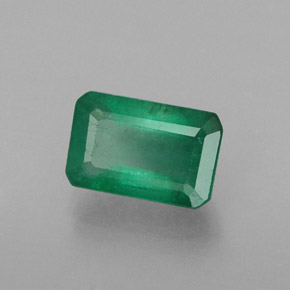 Smeraldo naturale verde da 0,61 ct, taglio smeraldo, SI-I1