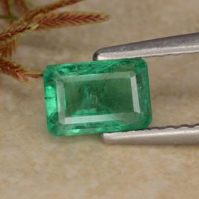 Smeraldo naturale verde da 0,70 ct, taglio smeraldo, SI-I1