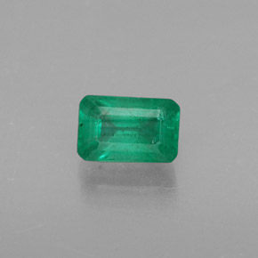Smeraldo naturale verde da 0,54 ct, taglio smeraldo, SI-I1