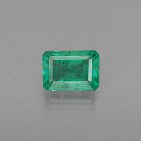 Smeraldo naturale verde da 0,56 ct, taglio smeraldo, SI-I1