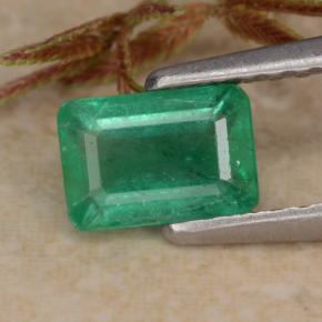 Smeraldo naturale verde da 0,69 ct, taglio smeraldo, SI-I1