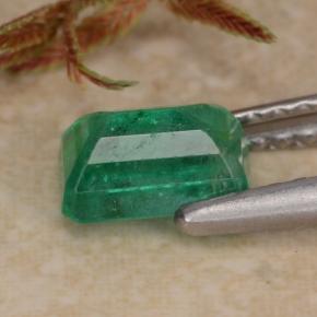 Smeraldo naturale verde da 0,69 ct, taglio smeraldo, SI-I1