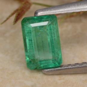 Smeraldo naturale verde da 0,63 ct, taglio smeraldo, SI-I1