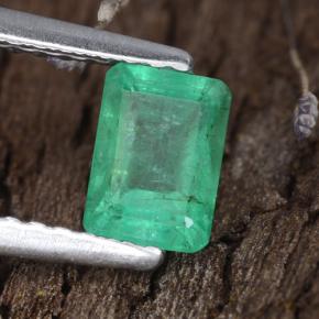 Smeraldo naturale verde da 0,68 ct, taglio smeraldo, SI-I1