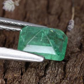 Smeraldo naturale verde da 0,68 ct, taglio smeraldo, SI-I1