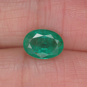 Smeraldo naturale verde da 1,13 ct, taglio ovale, SI-I1