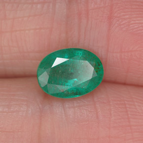 Smeraldo naturale verde da 1,13 ct, taglio ovale, SI-I1