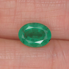 Smeraldo naturale verde da 1,17 ct, taglio ovale, SI-I1