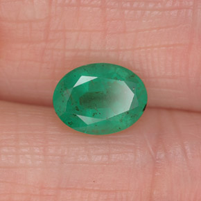 Smeraldo naturale verde da 1,17 ct, taglio ovale, SI-I1