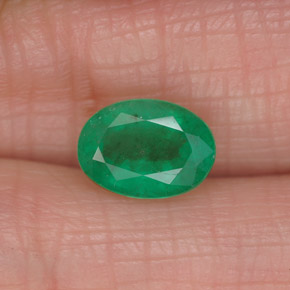 Smeraldo naturale verde da 1,27 ct, taglio ovale, SI-I1