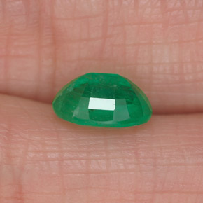 Smeraldo naturale verde da 1,27 ct, taglio ovale, SI-I1