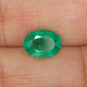 Smeraldo naturale verde da 1,07 ct, taglio ovale, SI-I1