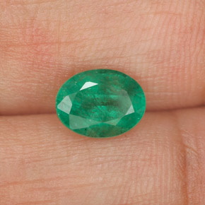 Smeraldo naturale verde da 1,11 ct, taglio ovale, SI-I1