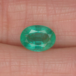 Smeraldo naturale verde da 1,13 ct, taglio ovale, SI-I1