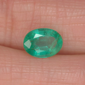 Smeraldo naturale verde da 1,13 ct, taglio ovale, SI-I1