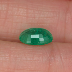 Smeraldo naturale verde da 1,13 ct, taglio ovale, I1