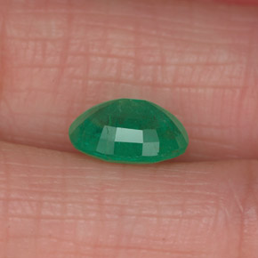 Smeraldo naturale verde da 1,25 ct, taglio ovale, I1