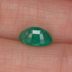 Smeraldo naturale verde da 1,27 ct, taglio ovale, I1