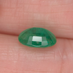Smeraldo naturale verde da 1,26 ct, taglio ovale, I1