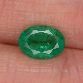 Smeraldo naturale verde da 1,05 ct, taglio ovale, SI-I1