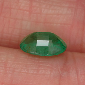 Smeraldo naturale verde da 1,05 ct, taglio ovale, SI-I1
