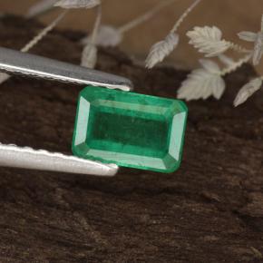 Smeraldo naturale verde da 0,59 ct, taglio smeraldo, SI-I1