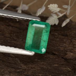 Smeraldo naturale verde da 0,59 ct, taglio smeraldo, SI-I1